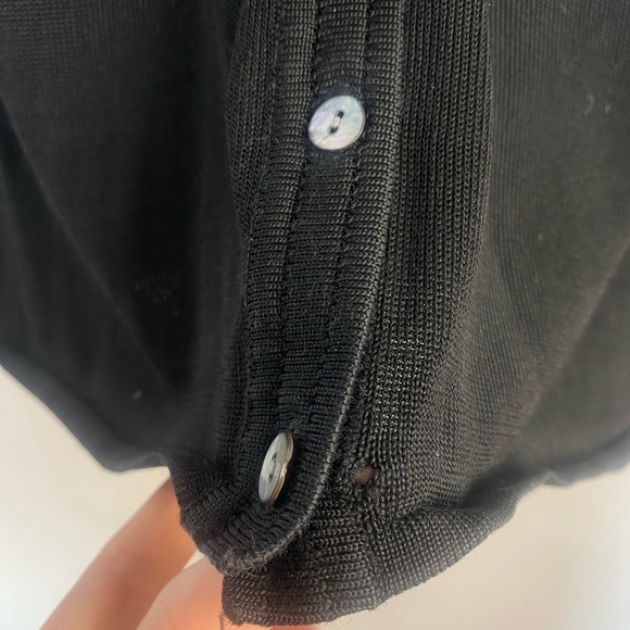 Vintage Lord & Taylor Button Black Size Large Rayon Cotton Blend Shell Buttons - Picture 4 of 9